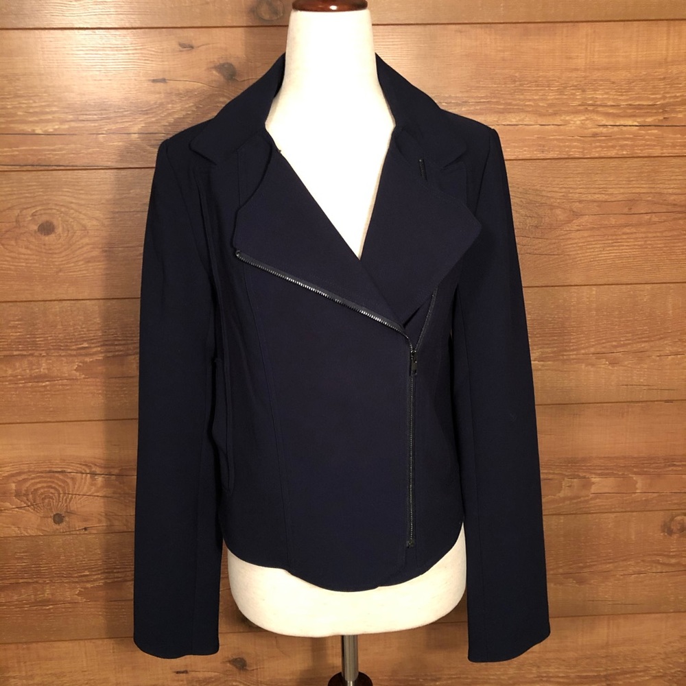 a loves a sz S Dressy Moto Navy Blue Jacket
